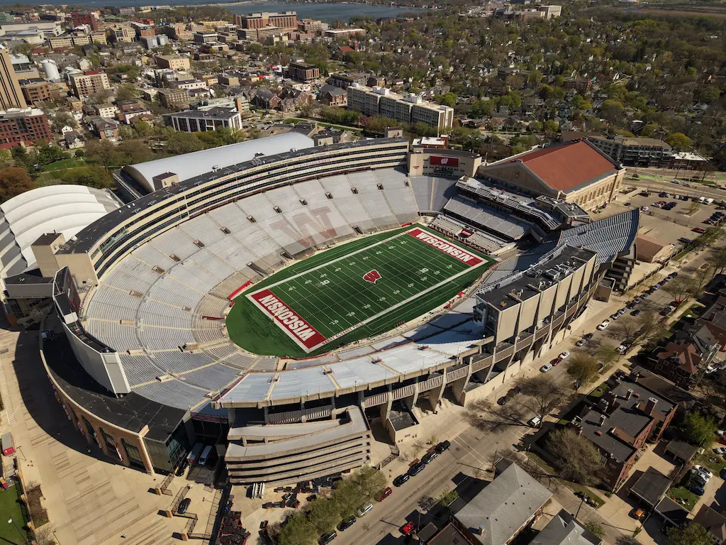 Camp Randall graduation photo location idea
